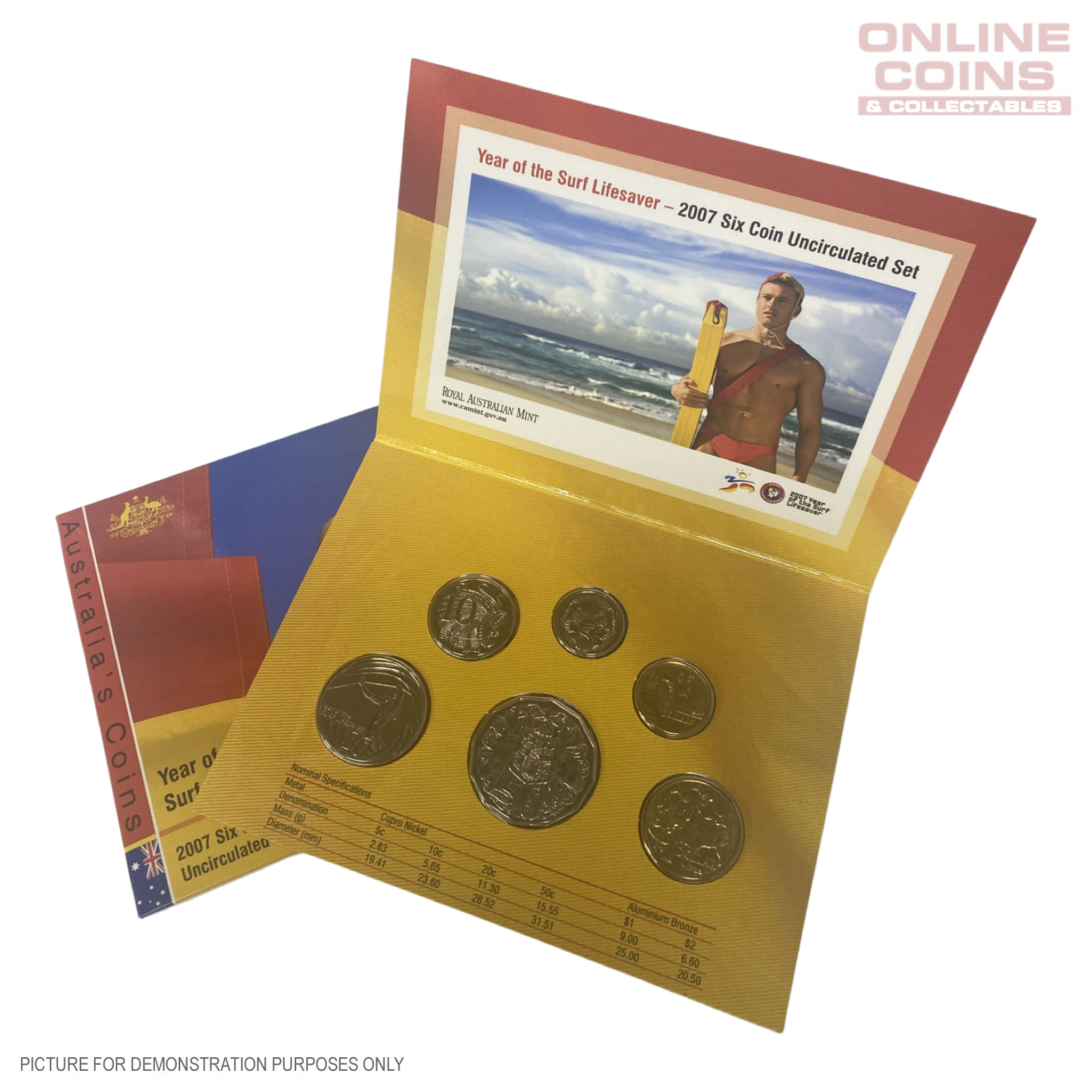 2007 Uncirculated Coin Year Set - Year of the Surf Lifesaver